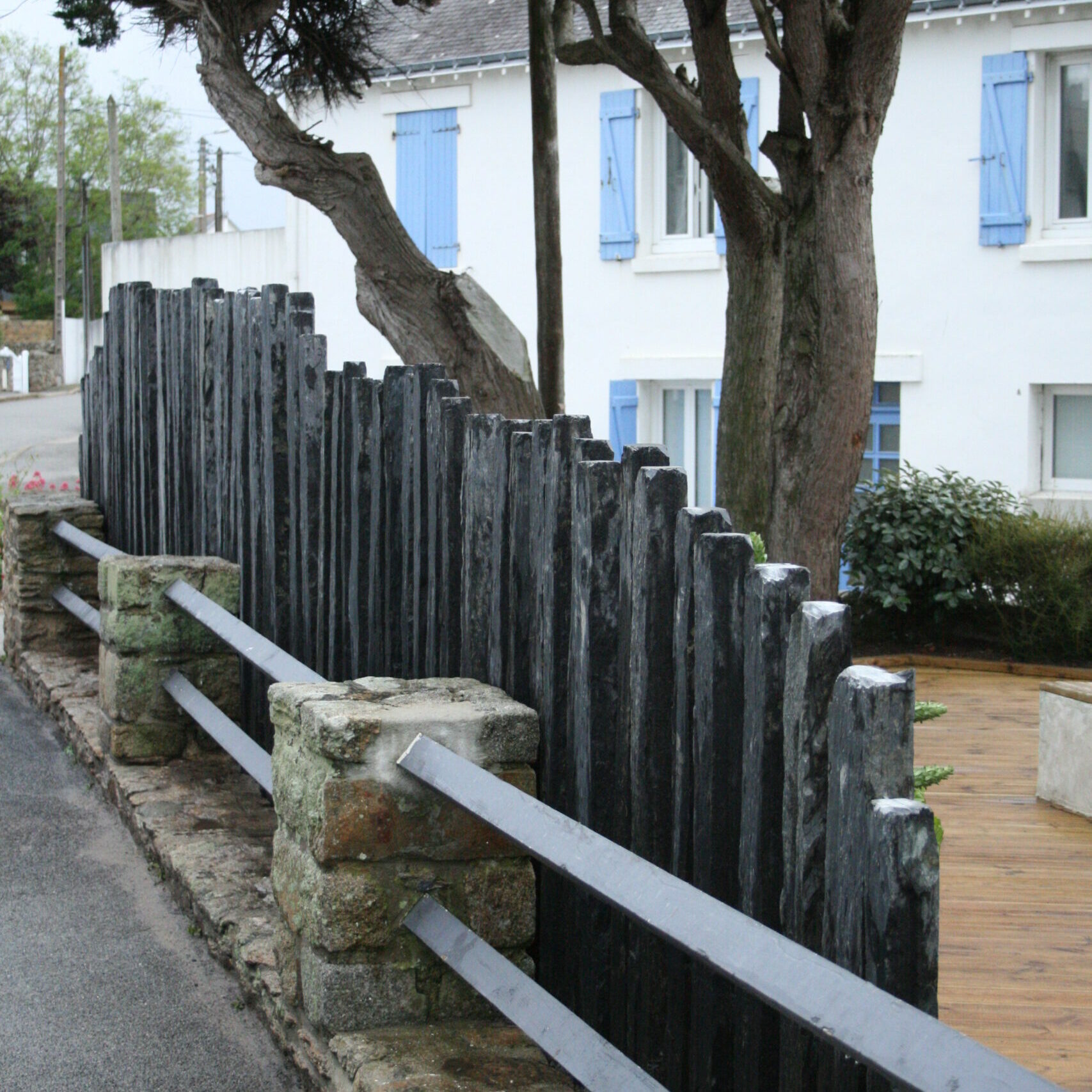 palissade piquets schiste